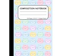 Composition Notebook College Ruled: Watercolor Cats Cover 8.5" x 11" - 100 Pages