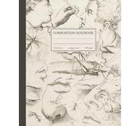 Composition Notebook College Ruled: Weird Anatomical Collage Journal | Vintage Insects & Body Parts Art | Lined | Retro Aesthetic For School, College, University, Office, Work