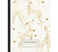 Composition Notebook College Ruled: Whippet Illustration | Cute Dog Breed Journal For School, College, Office, Work | Wide Lined