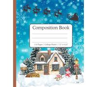 Composition Notebook College Ruled: Winter Fantasy Landscape | 7.5x9.25 in | 110 Pages | Elegant Snowy Journal for Students, Professionals and Daily Writing