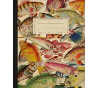 Composition Notebook College Ruled with Marine Underwater Life Vintage Illustration: Cute Fish Aesthetic Journal for School, College, Office, and Work | Wide Lined | 110 Pages | Size: 7.5" x 9.25"