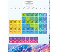 Composition Notebook: Colorful Periodic Table of the Elements Wide Ruled Journal, 7.5 × 9.25 Inches, 150 Pages