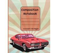 Composition Notebook: Cool Cars Journal Notebook of kids | 110 Pages, 7.5 x 9.25"