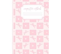 Composition notebook: Coquette pink bow journal | aesthetic girly notebook | perfect gift for young girls, teen girls , students , adults , women | 100 wide ruled lined pages | 6 x 9 inch pages