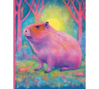 Composition Notebook: Cozy Pink Capybara themed Notebook | College Ruled | Journal for planning, study, inspiration | 7.5 x 9.25 in, 100 Pages
