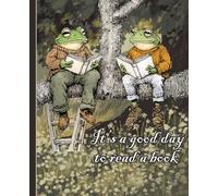 Composition Notebook: Cozy Reading Frog and Toad Illustration, Cute Journal for Students, Teachers, College Study, and Office Desk Notes