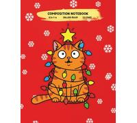 Composition Notebook: Cute Cat with Lights: College Ruled • 8.5 x 11 in • 120 Pages