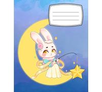 Composition Notebook: Cute Chibi Bunny: Wide Ruled Aesthetic Kawaii Rabbit Journal for Girls, Kids, and Teens, School Notebook, 7.5 x 9.25 in, 100 Pages