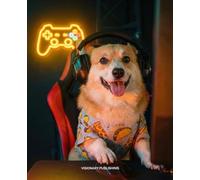 Composition Notebook: Cute Corgi Gamer, 120 College Ruled Pages, 7.5 x 9.25 in, Short Legs Big Mission Neon Dog Gaming Journal: Kawaii Welsh Corgi ... Pizza Dog Video Game Notebook for Students