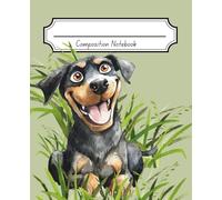 Composition Notebook: Cute Dog Design, Wide-Ruled Lined Numbered Pages, Index Page, Elegant & Aesthetic Journal for Woman and Men, Teens, Girls and ... to School, College, University, Work, Office.