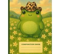 Composition Notebook: Cute Frog With Mushroom, Wide Ruled, 7.5 x 9.25 inches, 100 Pages For Students, Nature Fans, and Study Notes ( Notebook )