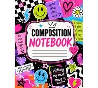 Composition Notebook: Cute Gen Z Aesthetic Journal for Teens & Students | College Ruled Notebook with Y2K Style Cover | 100 Pages: Perfect for School ... Journaling, Writing, Planning & Brain Dumps