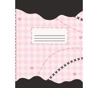 Composition Notebook: Cute Gothic Composition Book, Checkered Journal for Kids Students College, Size 7.5 x 9.75 in