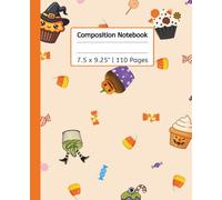 Composition Notebook: Cute Halloween Treats Journal for kids | 110 pages, 7.5 x 9.25"