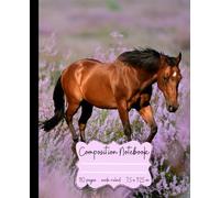 Composition Notebook: Cute Horse-Themed Wide Ruled Journal for Girls, Teens & Horse Lovers | 110 Pages | 7.5 x 9.25 in