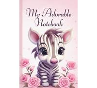 Composition Notebook: Cute Kawaii Baby Zebra Design For Girls, Women: 150 Ruled Sheets for School and Work, Journal | Cute Baby Zebra on Each Page Corner, 6 x 9"