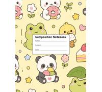 Composition Notebook: Cute Kawaii Boba and Donut Characters | Wide Ruled Notebook | 8.5 x 11 inches | 120 Pages | For kids, teens, and adults