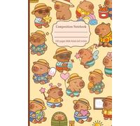 Composition Notebook: Cute Kawaii Capypara Enjoy, Wide Ruled, 6 " x 9", School Notes, Capybara Fans