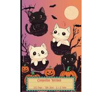 Composition Notebook: Cute Kawaii Kittens Halloween Theme.