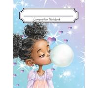 Composition Notebook: Cute Little African American Girl Design, Wide-Ruled Lined Numbered Pages, Index Page, Elegant & Aesthetic Journal for Woman, ... to School, College, University, Work, Office