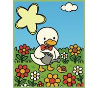 Composition Notebook - Cute Pekin Duck in a Flower Garden | Wide Ruled | 7.5 x 9.25 | 100 Pages: Adorable Duck Theme School Notebook for Kids, ... for Writing, Homework, and Daily Notes
