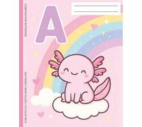 Composition Notebook: Cute Pink Axolotl on Cloud with Rainbow | Wide Ruled | 7.5 x 9.25 in | 100 Pages | Pastel Kawaii School Notebook for Girls, ... Ideal for School Notes, Writing, or Homework