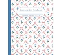 Composition Notebook: Cute Pink Bow Blue Daisy Aesthetic Journal. Back to School Gift for Girls, Teens, Tweens, Moms, Teachers, Students, Women. ... Ruled Lined Blank pages. 7.5 x 9.25 inches.
