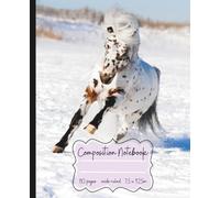 Composition Notebook Cute Pony: Elegant Horse Design | 110 Pages | 7.5 x 9.25 in | Wide Ruled Horse-Themed Journal for Girls, Teens & Horse Lovers