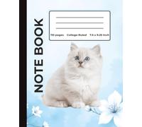 Composition Notebook: Cute Ragdoll Cat Notebook | College Ruled, 7.5 x 9.25 Inch, 110 Pages | For kids, teens and adults