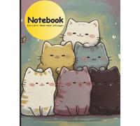 Composition notebook. Designed cute 100 pages, white paper, Wide ruled. 8 in x 10 in, For kids, teens, adults. Perfect for writing, budget tracking, planning.