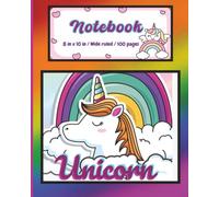 Composition notebook. Designed with cute unicorn. For kids, teens, adults. Perfect for writing down your thoughts, planning.