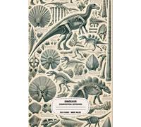 Composition Notebook Dinosaur:: Fossils Vintage Science Illustration | Cute Paleontology Design with Dino Fossils | Wide Ruled, 120 Pages - Perfect for School, Work, and Science Lovers