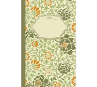Composition Notebook Dot Grid Paper: A lovely vintage pattern with khaki and orange flowers on a pale green background.: Cute Aesthetic Notebook For College, Students, School, Work, Office.