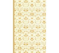 Composition Notebook Dot Grid Paper: Delicate, vintage botanical pattern with small old gold flowers on a cream background.: Cute Aesthetic Notebook For College, Students, School, Work, Office.
