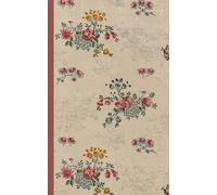 Composition Notebook Dot Grid Paper: Delicate, vintage floral pattern with tiny yellow and burgundy flowers in baskets on a beige background.: Cute ... For College, Students, School, Work, Office.
