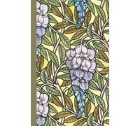 Composition Notebook Dot Grid Paper: Lovely botanical vintage pattern with Glycine (Wisteria) among the leaves.: Cute Aesthetic Notebook For College, Students, School, Work, Office.
