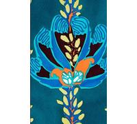 Composition Notebook Dot Grid Paper: Lovely vintage botanical pattern with a large blue-orange flower.: Cute Aesthetic Notebook For College, Students, School, Work, Office.