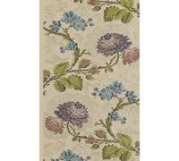Composition Notebook Dot Grid Paper: Lovely vintage botanical pattern with pale pink and purple roses on a beige background.: Cute Aesthetic Notebook For College, Students, School, Work, Office.