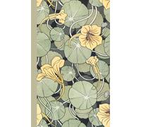 Composition Notebook Dot Grid Paper: Lovely vintage botanical pattern with yellow morning glory flowers among muted green leaves.: Cute Aesthetic Notebook For College, Students, School, Work, Office.