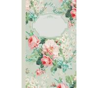 Composition Notebook Dot Grid Paper: Lovely vintage floral pattern on a gray background.: Cute Aesthetic Notebook For College, Students, School, Work, Office.