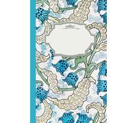 Composition Notebook Dot Grid Paper: Lovely vintage floral pattern with blue lily of the valley among the leaves.: Cute Aesthetic Notebook For College, Students, School, Work, Office.