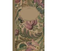 Composition Notebook Dot Grid Paper: Vintage floral pattern with large, muted purple-cream flowers among the leaves.: Cute Aesthetic Notebook For College, Students, School, Work, Office.