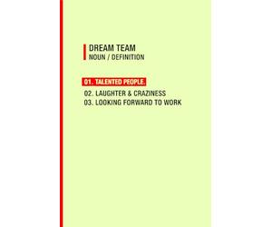 Composition Notebook: Dream Team Definition - Funny Appreciation Gift for Coworkers and Staff | 100 Lined Pages | 6x9 Modern Cream and Red Office ... Recognition, Team Building, and Work Squads