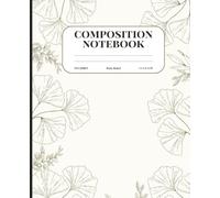 Composition Notebook: Elegant Yellow Ginkgo Leaf Design • Wide-Ruled with Margins & Header Field • 100 Pages for Writing, Journaling, or Note-Taking