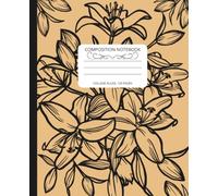 Composition Notebook: Flower Lace Aesthetic Lined Journal 3| 7.5 x 9.25 in | 110 College Ruled Pages | Cute Vintage Celestial School Notebook for Girls, Teens, and Adults