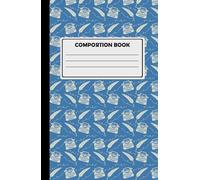 Composition Notebook For Creative Writing: 180 Cream Lined Pages, Typewriter Design, Blue.