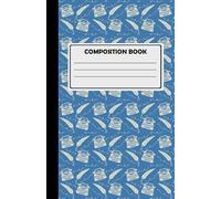 Composition Notebook For Creative Writing: 180 Cream Lined Pages, Typewriter Design, Blue.
