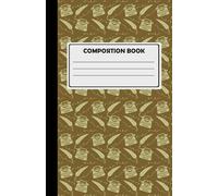 Composition Notebook For Creative Writing: 180 Cream Lined Pages, Typewriter Design, Brown.