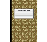 Composition Notebook For Creative Writing: 180 Cream Lined Pages, Typewriter Design, Brown.