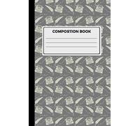 Composition Notebook For Creative Writing: 180 Cream Lined Pages, Typewriter Design, Gray.